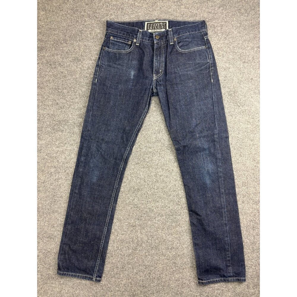 Levis 511 Jeans Mens 34x32 Dark Wash Blue Skinny Mid Rise 100% Cotton‎ Denim